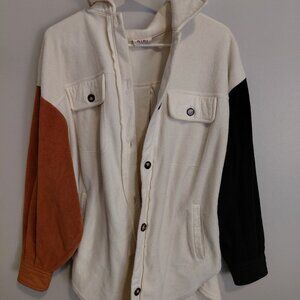 Bibi Fleece Button Down Oversized Jacket